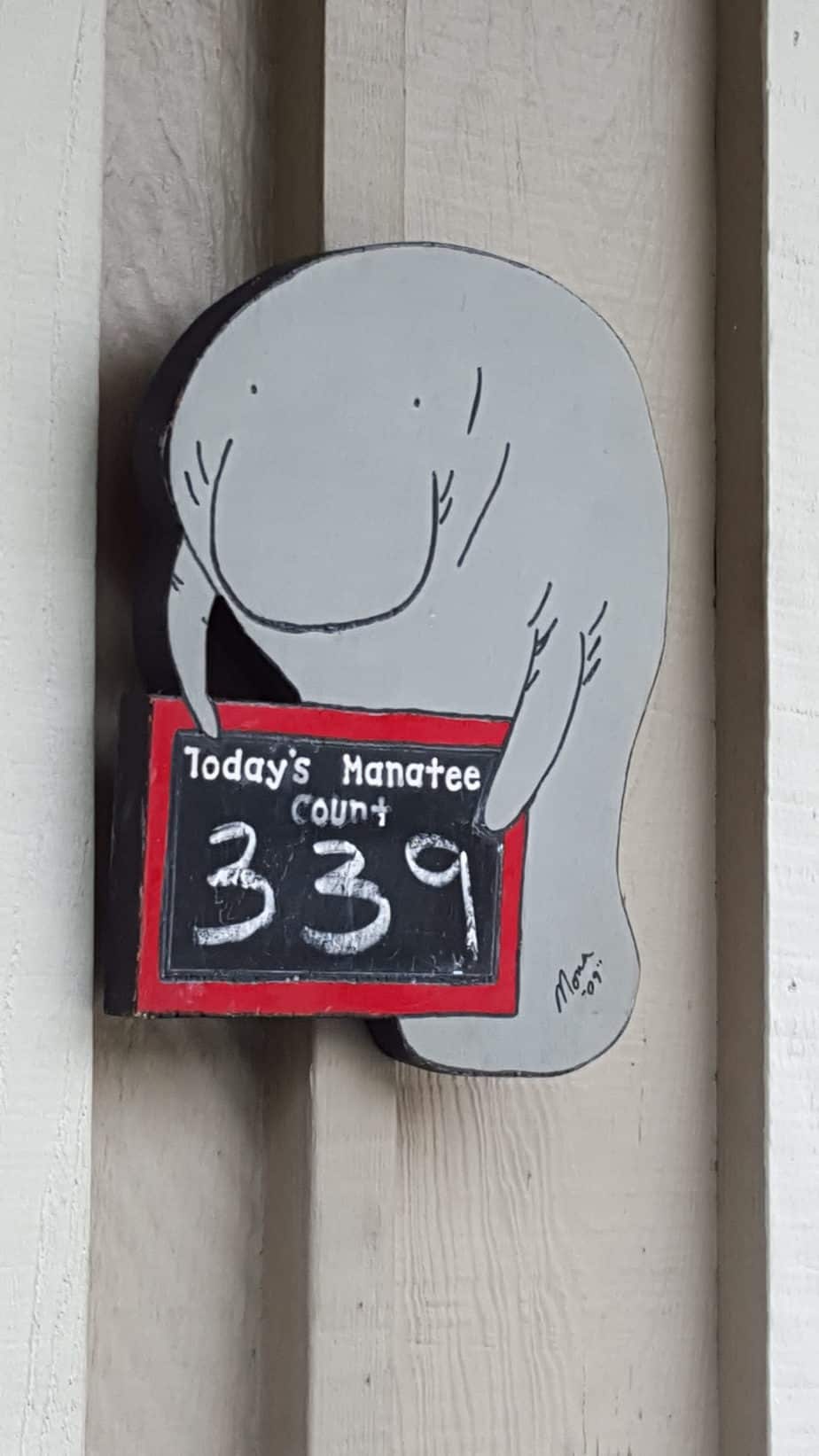 Daily Manatee count at Blue Spring State Park