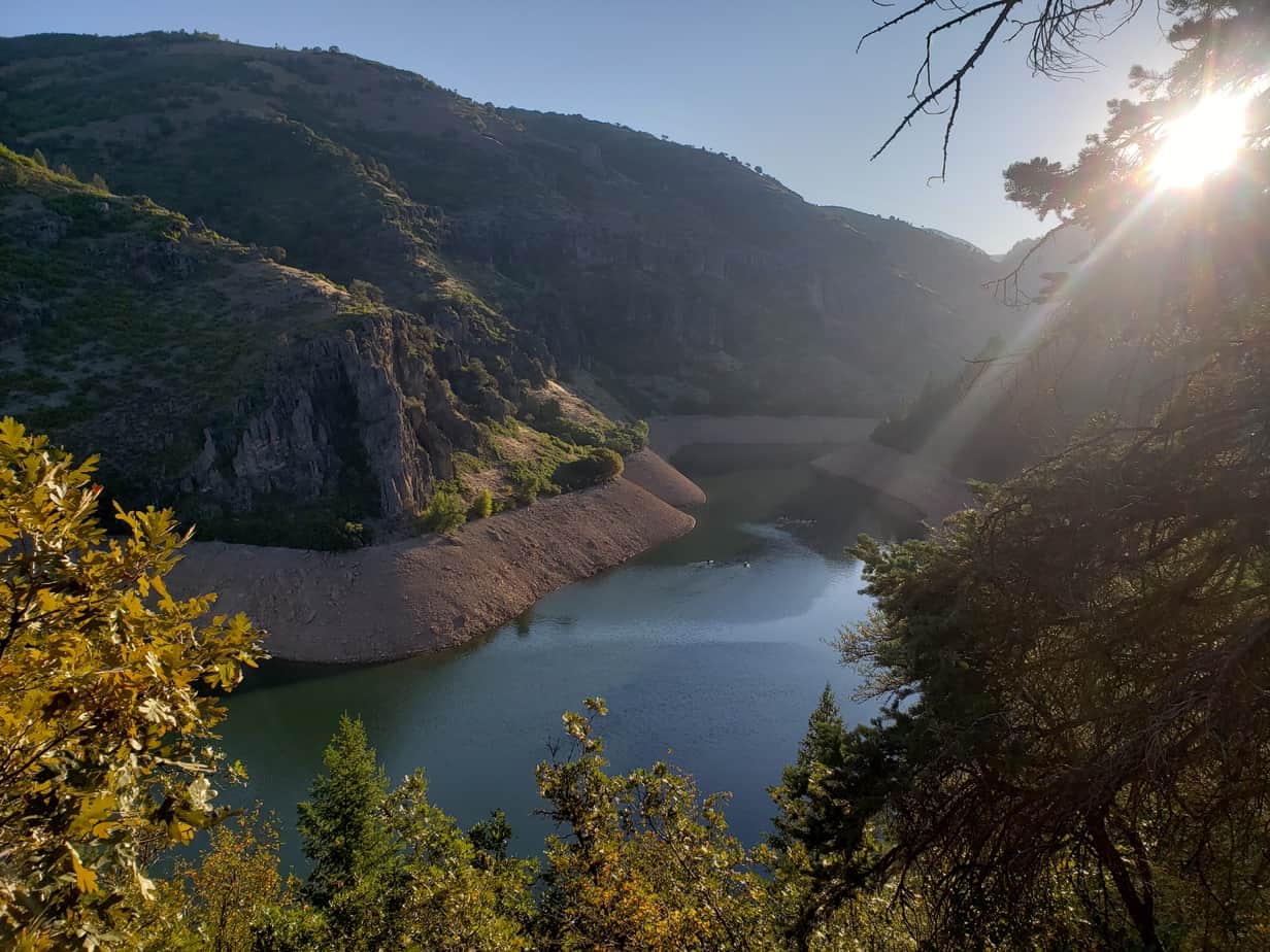 Causey Reservoir view from Skull Crack Trail