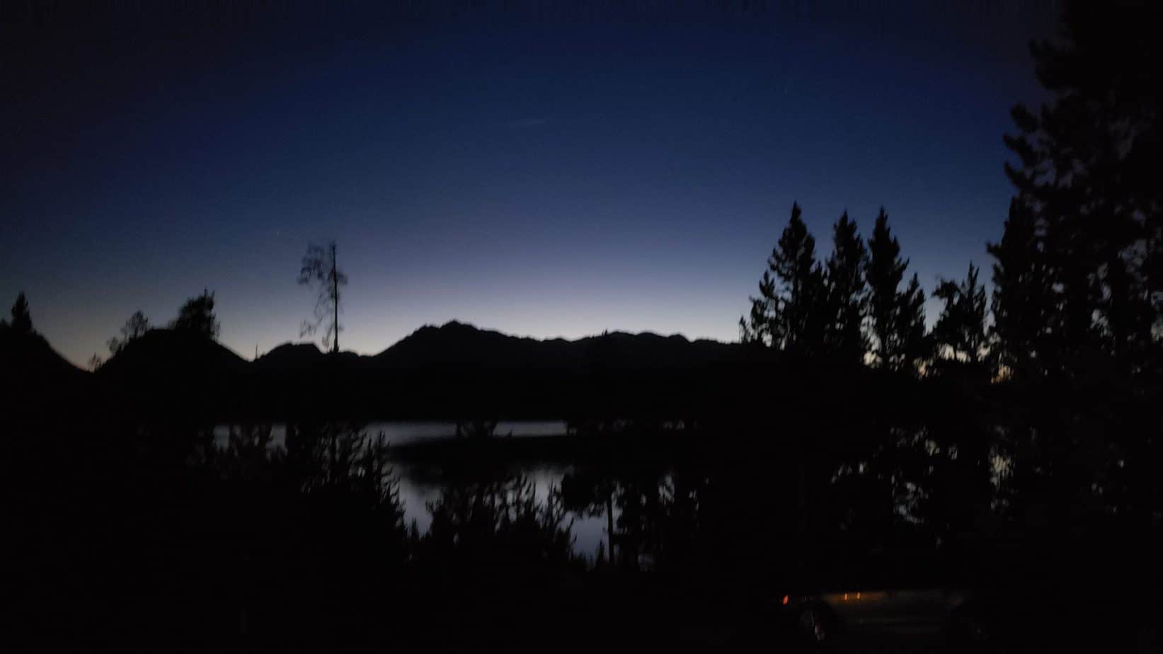 Night sky at grand teton national park