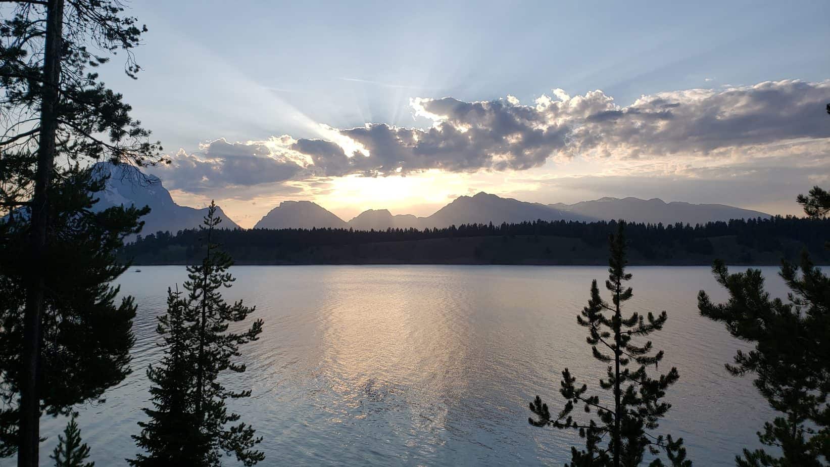 View of Jackson Lake from Signal Mountain Campground