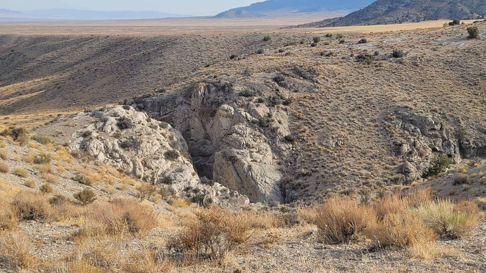 View of Devil's Gate Slot Canyon from Above